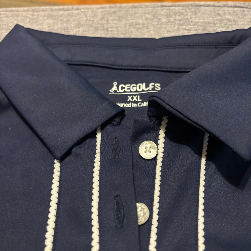 Acegolfs More Than Basic Long Sleeve Polo Top UPF50+, XXL - Picture 8 of 9